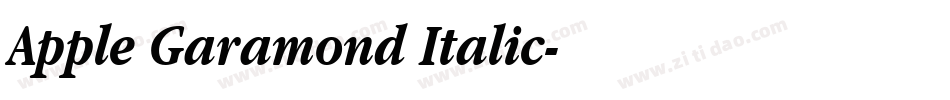 Apple Garamond Italic字体转换